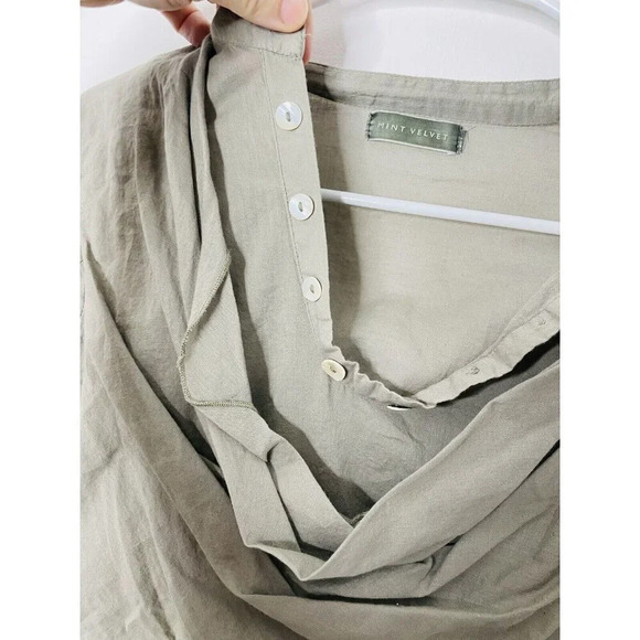 Mint Velvet Pullover Shirt Womens 10 L Eclectic Breathable Boho Grunge Layered - Picture 2 of 12